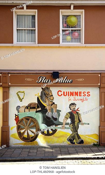 Northern Ireland, County Londonderry, Londonderry, An old Guinness advertising mural