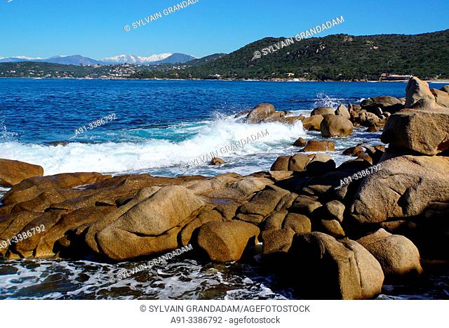 France, Corsica, coastline near Porticcio
