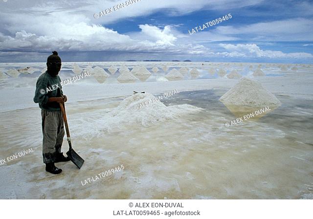 The Salar de Uyuni is the worlds largest salt flat at over 4000 square miles. It was formed when a prehistoric lake dried 40, 000 years ago
