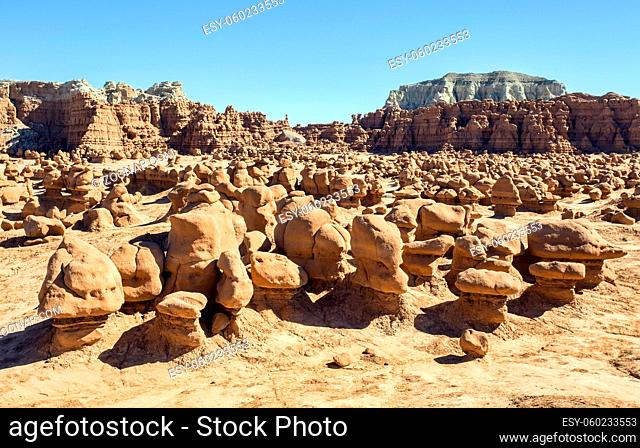 The rock hoodoos of Goblin Valley State Park in Utah
