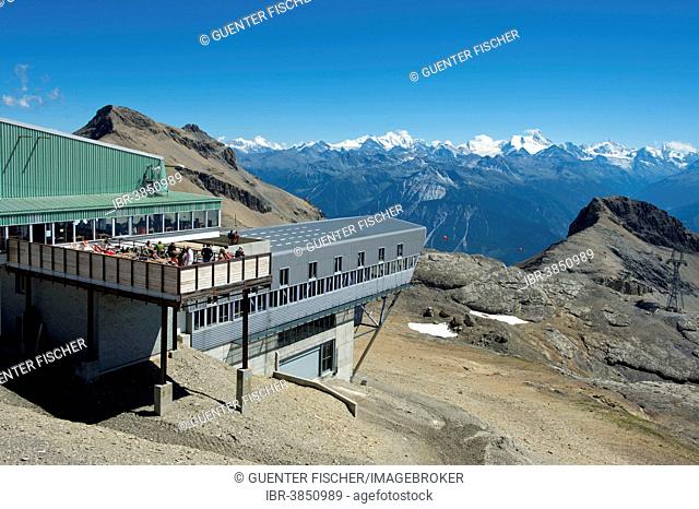 Plaine Morte mountain station, Funitel Violettes - Plaine Morte, Crans-Montana, Valais, Switzerland