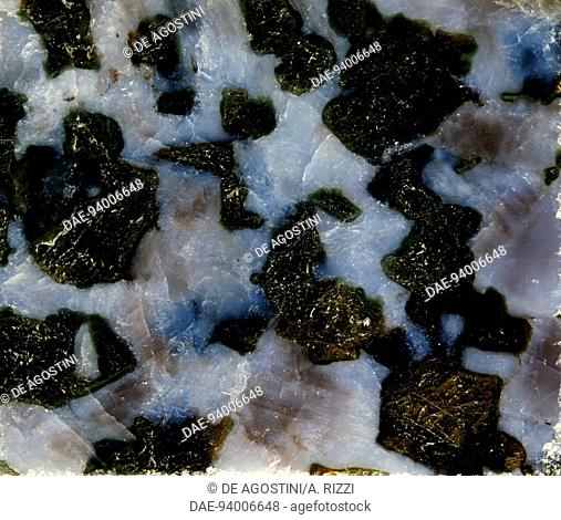 Gabbro, intrusive holocrystalline rock, from Madagascar