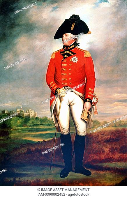 George III 1738-1820 King of Great Britain and Ireland from 1760  Full-length portrait in military uniform by William Beechey 1775-1839