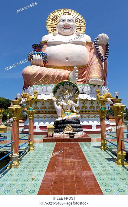 Giant Buddha image at Wat Plai Laem on the North East coast of Koh Samui, Thailand, Southeast Asia, Asia