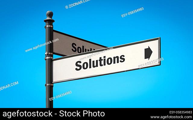 Street Sign the Direction Way to Solutions