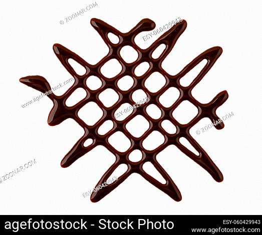 sweet chocolate sauce isolated on white background