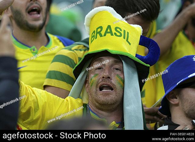 11/24/2022, Khalifa International Stadium, Doha, QAT, World Cup FIFA 2022, Group G, Brazil vs Serbia, in the picture Brazilian fans in the stands