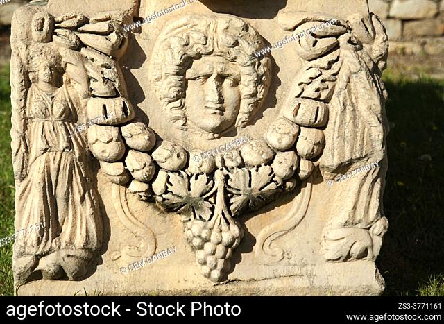 Sarcophagi in the ancient city of Aphrodisias, Aphrodisias Archaeological Site, Geyre, Aydin Province, Asia Minor, Turkey, Europe