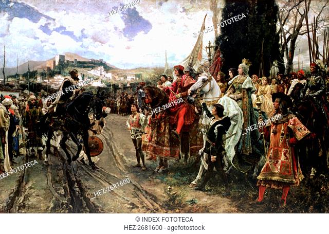 The Surrender of Granada, painted from 1879 to 1882. Delivery of the keys of the city to the Cath?