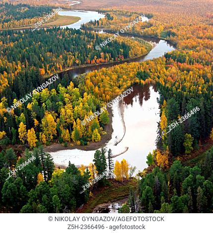 Autumn in Siberia. Top view