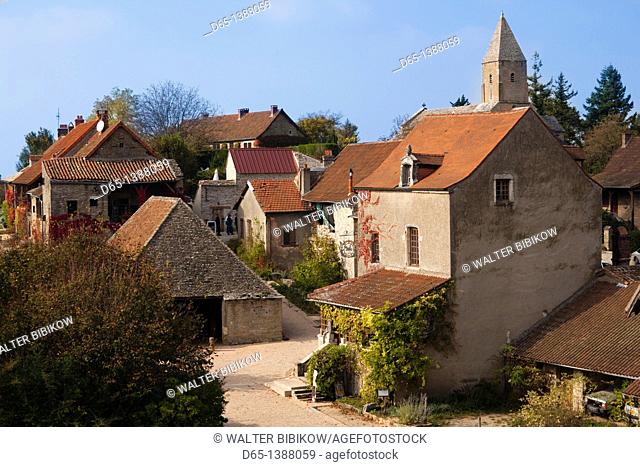 France, Saone-et-Loire Department, Burgundy Region, Maconnais Area, Brancion, village view