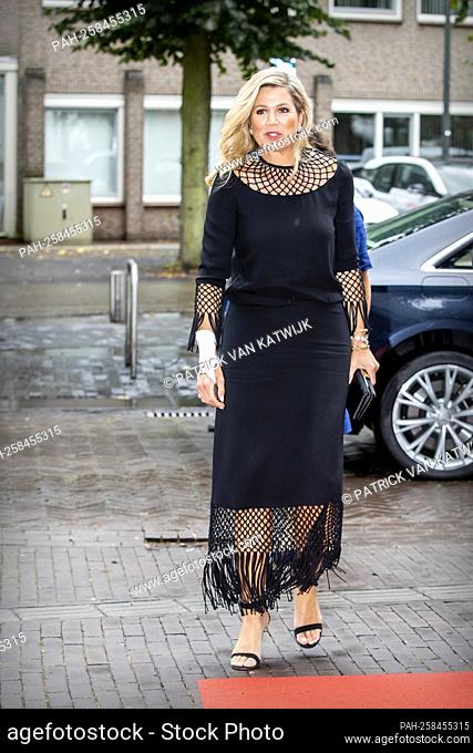 Queen Maxima of The Netherlands attends the King Willem I lecture about entrepreneurship in Theater Markant on September 27, 2021 in Uden, Netherlands