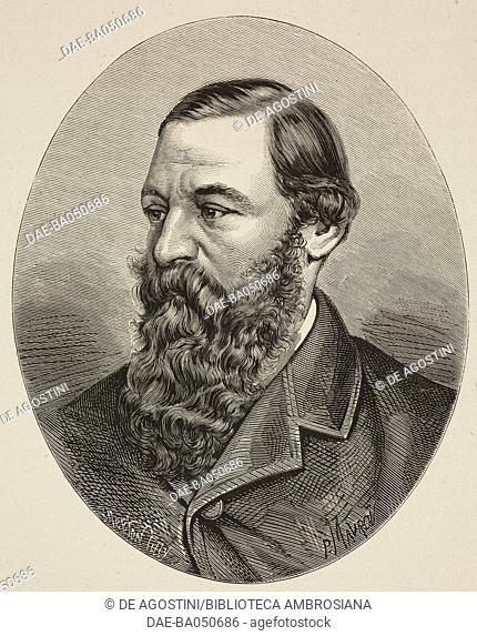 Portrait of Samuel Baker (1821-1893), English explorer, illustration from L'Illustration, Journal Universel, No 1587, Volume LXII, July 26, 1873