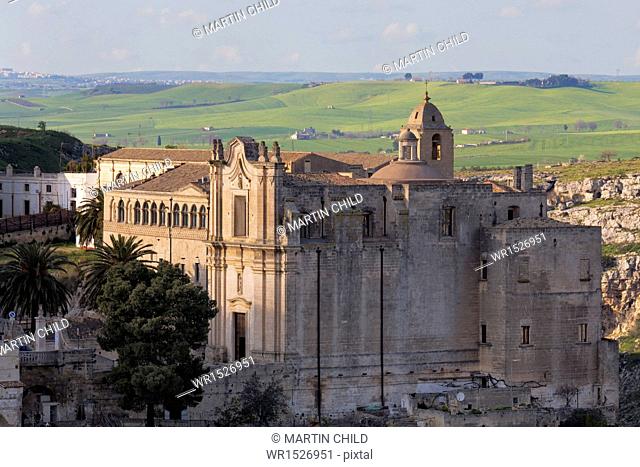 Sant'Agostino Convent in the Sassi area of Matera, Basilicata, Italy, Europe
