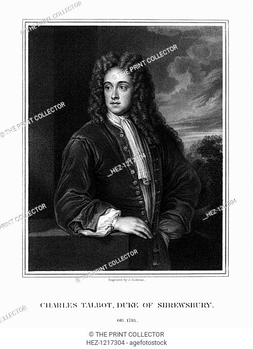 Charles Talbot, 1st Duke of Shrewsbury, British politician, (1831). Talbot (1660-1718) was a godson of King Charles II, after whom he was named