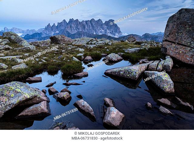 Europe, Italy, Alps, Dolomites, Mountains, Pale di San Martino, View from Col Margherita Park