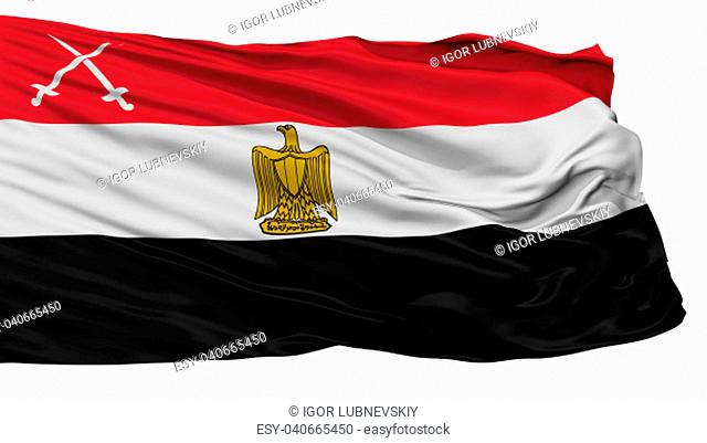 Army Of Egypt Flag, Isolated On White Background