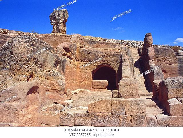 Ruins of the amphitheatre. Tiermes, Soria province, Castilla Leon, Spain