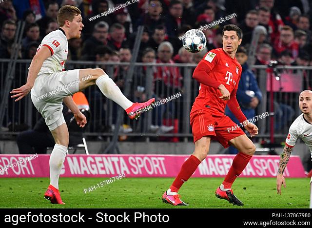 Preview of the Bundesliga top game FC Bayern Munich-RB Leipzig. Archive photo: from left: Marcel HALSTENBERG (L), action
