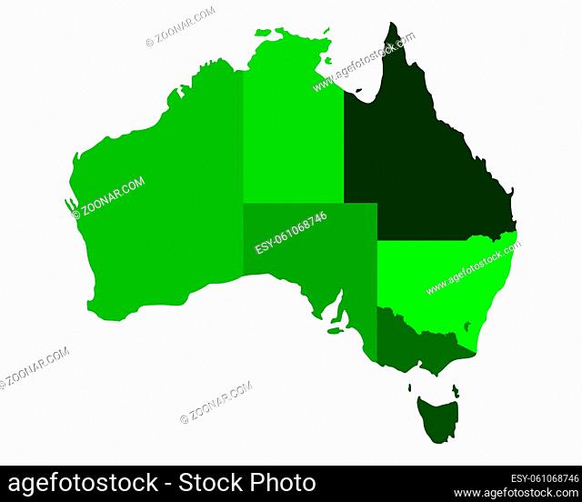 Karte von Australien - Map of Australia