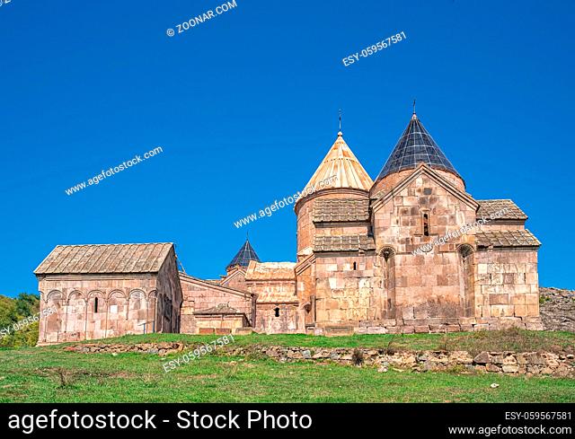 Gosh, Armenia - September 25, 2019: Goshavank is a 12th- or 13th-century Armenian monastery located in the village of Gosh