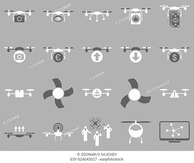 Air drone and quadcopter tool icons