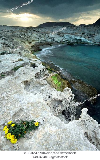 Los Escullos coast. Cabo de Gata-Nijar Biosphere Reserve, Almeria province, Andalucia, Spain