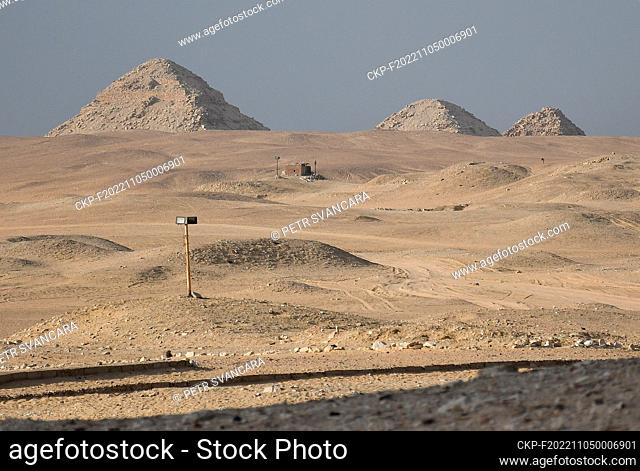 Archeological Site of Abusir, The Pyramids of 5 th Dynasty Kings, Solar Temles, The Saite and Persian Tombs, Tomb of Ptahshepses in Abusir, Egypt, October 17