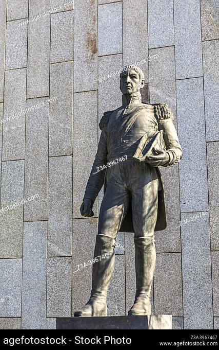 Berlin, Germany: . Statue of General Don Jose de San Martin, 1778-1850, founder of the Argentine independence, he also gave freedom to Chile and Peru
