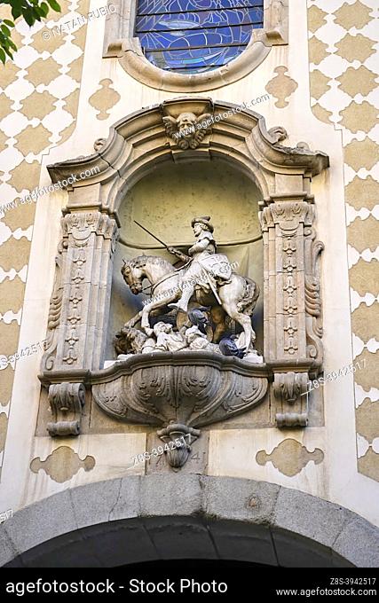 Ornamental detail of the old hospital of Mataro (Barcelona, Spain)