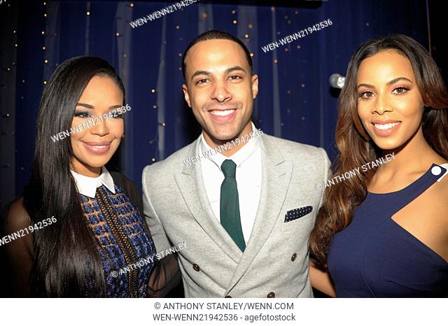Marvin and Rochelle Humes attending a Pandora jewellers event in Birmingham Bullring Centre Featuring: Sarah Jane Crawford, Marvin Humes, Rochelle Humes