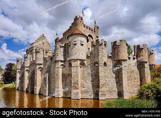 Gravensteen Castle, Ghent, East Flanders, Flanders, Belgium