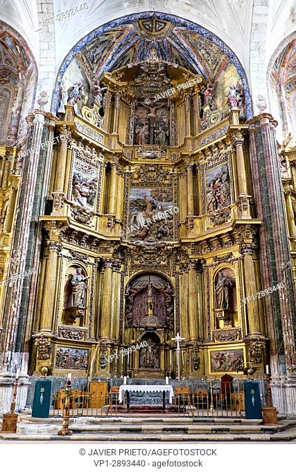 Altarpiece of the church of Santiago. Cigales. Route of the Wine of Cigales. Valladolid. Castilla y León. Spain