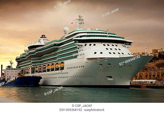 cruise liner in the port