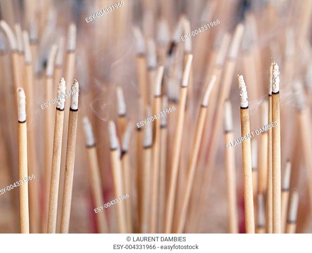 Burning incense sticks