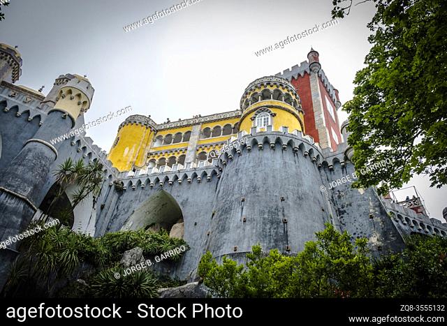 Most beautiful castles of Europe - Pena palace in Lisbon, Portugal