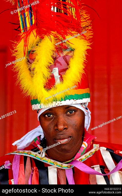 North America, West Indies, Lesser Antilles, Caribbean, Saint Kitts and Nevis, Frigate Bay, Masqueraders