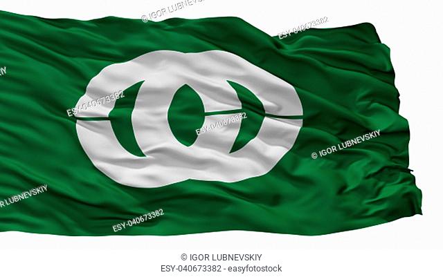 Mobara City Flag, Country Japan, Chiba Prefecture, Isolated On White Background, 3D Rendering