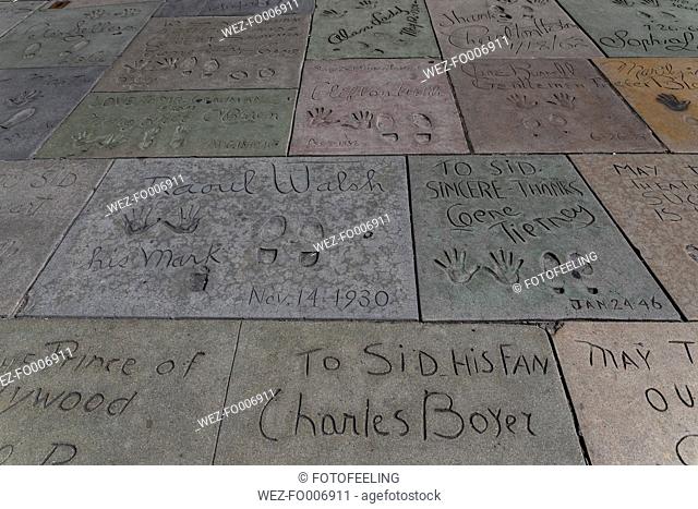 USA, California, Los Angeles, Hollywood, Hollywood Boulevard, Walk of Fame