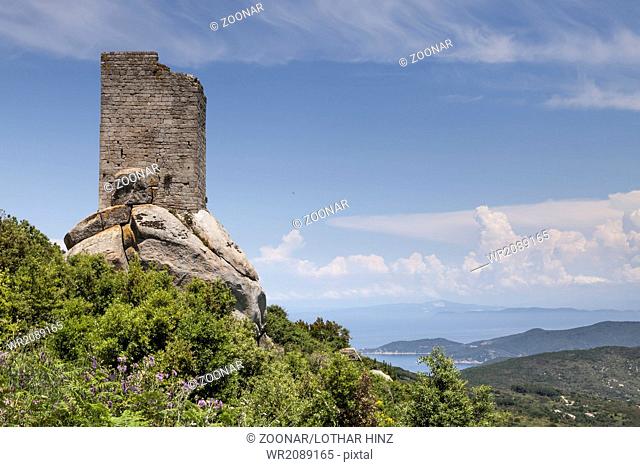 Tower San Giovanni near Sant Ilario, Elba, Tuscany