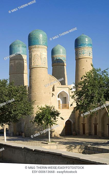 Chor Minor Mosque Four Minarets, Bukhara, Uzbekistan, UNESCO World Heritage Site