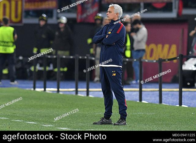 Roma trainer Jose Mourinho during the match Roma v Real Betis at the Stadio Olimpico. Rome (Italy), October 06th, 2022