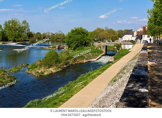The Cher River at Savonnieres Village. Tours District, Indre et Loire, Loire Valley, France, Europe