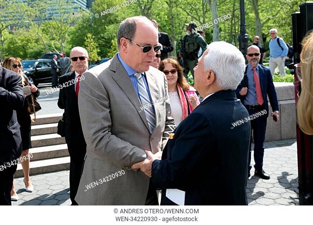 Prince Albert ll Of Monaco for Medal of Honor event at Ellis island New york May 11 2018 Featuring: Prince Albert ll of Monaco Where: New York, New York