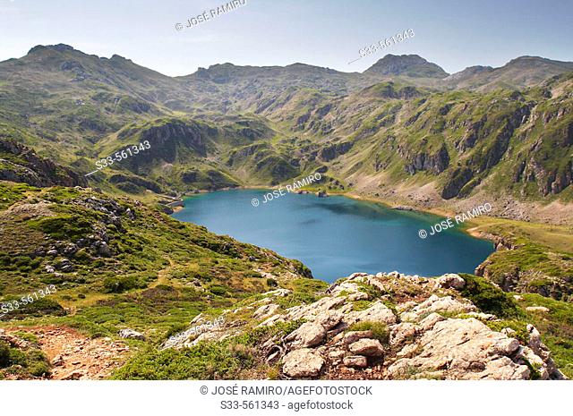 Lago Calabazosa. Saliencia. Parque Natural de Somiedo. Asturias. Spain