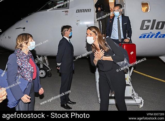 Ambassador of Belgium to Greece Françoise Gustin , State Secretary for Asylum and Migration policy Sammy Mahdi and Foreign Affairs Minister Sophie Wilmes...