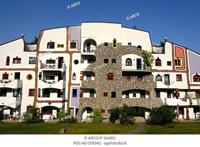 Stone house, Hotel Rogner, Bad Blumau, Steiermark, Austria, thermal resort, architect Friedensreich Hundertwasser