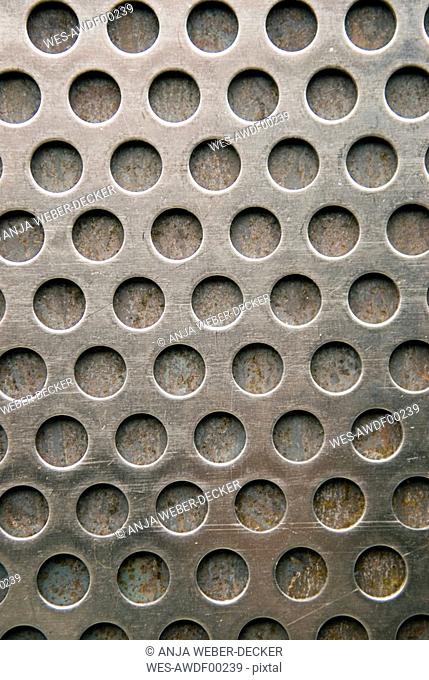 Perforated Steel full frame, close-up