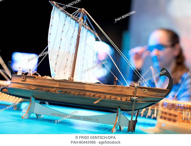 The model of a Carthaginian war vessel (from 6th century BC) at a scale of 1:72 is on display at the Kalkriese Museum and Park in Bramsche,  Germany