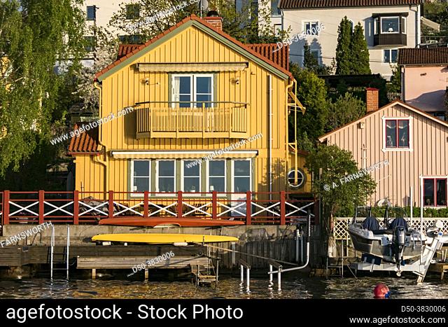Stockholm, Sweden Houses in the neighborhood of Malarhojden